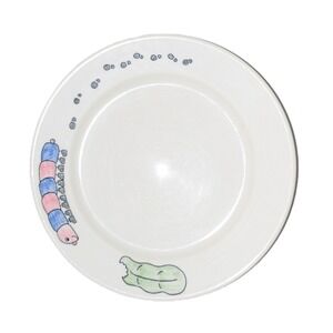 Dudson Armorlite Caterpillar Plate Kids 9in White Good English Vitrified Ceramic
